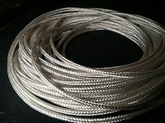 1/8″ (.125″) I.D. Tubular Silver Plated Copper Braid Sold in 10 ft. Increments