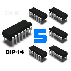 5PCS CD40106BE CD40106 DIP-14 40106 HEX Six Schmitt Trigger Inputs CMOS