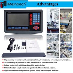 LCD Digital Readout DRO Linear Kit Glass Scales Encodor for 9×42 Bridgeport Mill