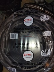 6/3 NM-B Stranded Copper Electrical Wire 125′ Roll CME Not Underground