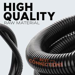 100 Ft 3/4″ Split Wire Loom Tubing with 4″ Nylon Cable Zip Ties 100 Pieces