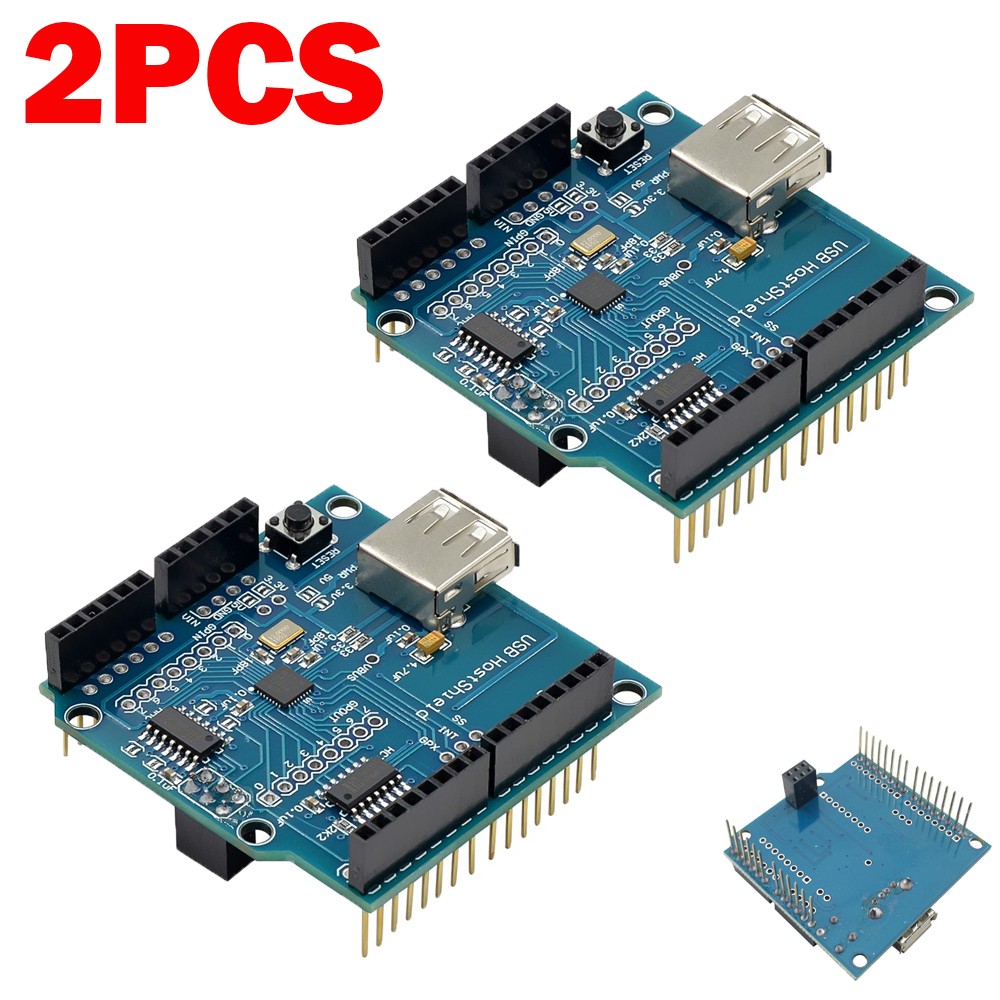 2pcs For Arduino USB Host Shield Compatible with Google Android Support UNO MEGA