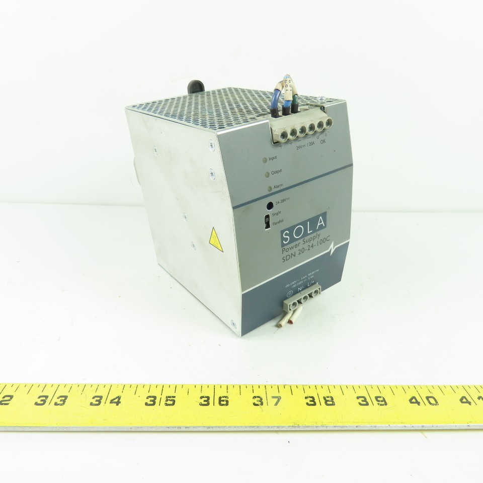 Sola SDN 20-24-100C Power Supply 100-240VAC Input 24VDC 20A Output