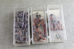 LOT ELECTRONIC COMPONENTS MIXED RESISTORS MAYBE SOME CAPACITORS NOS