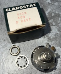 Clarostat 43C2 400 2 Watt 625-8219 Nos Surplus