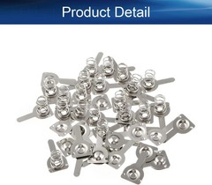 20 Pairs Battery Springs AA Metal Contact Plate Replacement Positive to Negative