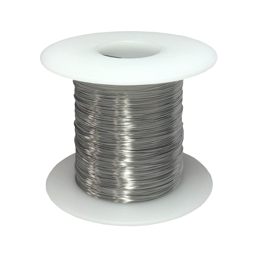 26 AWG Gauge Stainless Steel 316L Wire 1000′ Length 0.0159″ Diameter