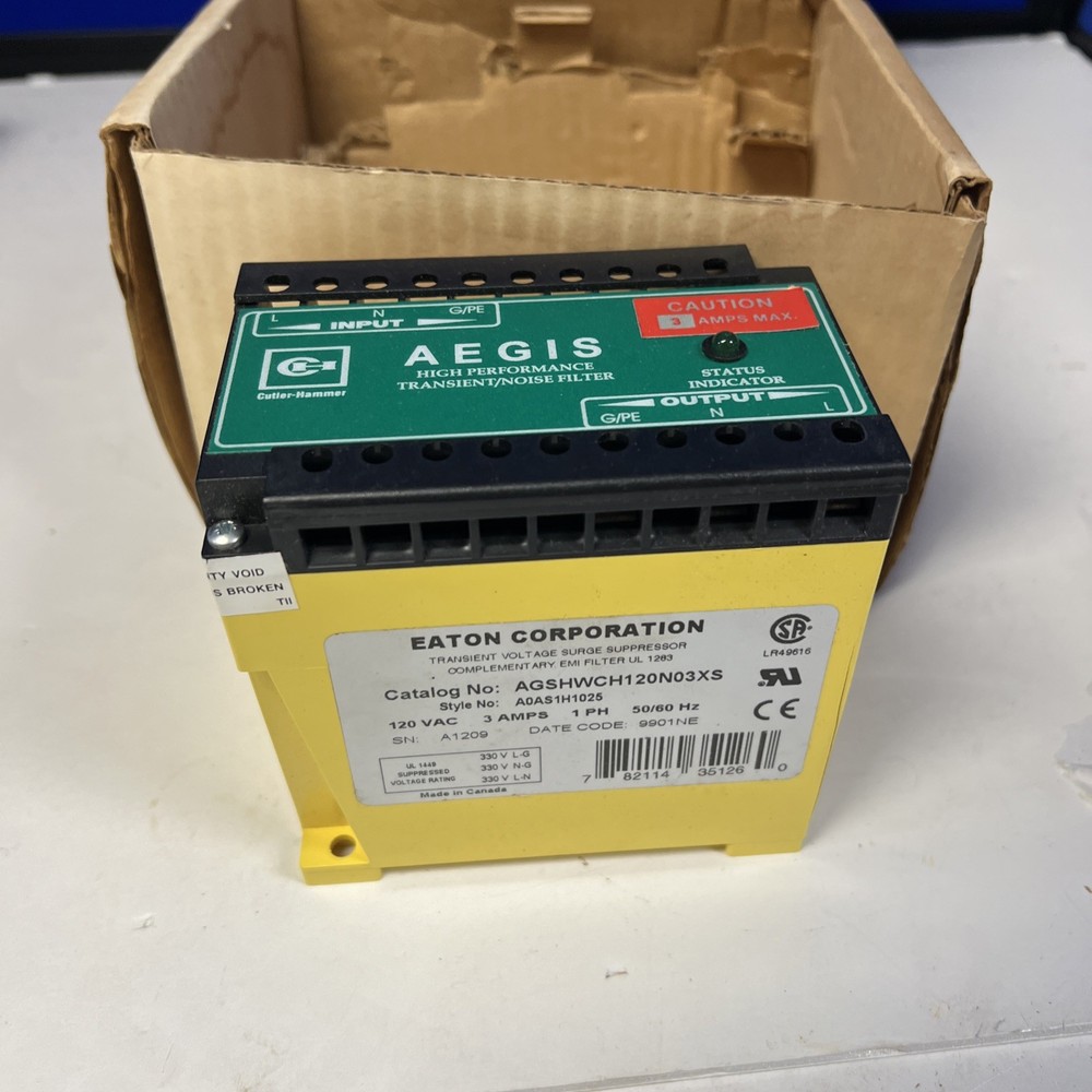 Cutler-Hammer AGSHWCH120N03XS Power Line Filter New Old Stock