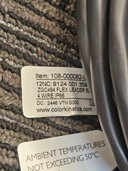 Color Kinetics 108-000082-01 50FT 4-Conductor IP66-Rated Flex Leader Cable