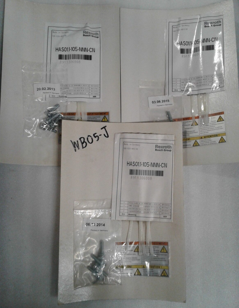 Lot of 3 Rexroth Bosch R911306008 Accessory HAS01.1-105-NNN-CN – Factory Sealed