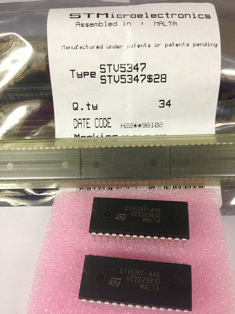 1 piece STV5347 MONOCHIP TELETEXT AND VPS DECODER 4 INTEGRATED PAGES