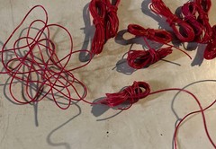 Ultra Fine Thin Wire Red Coating Multiple Strand Mounting Electronic Over 50+ Ft