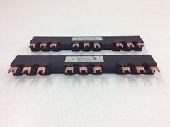 Siemens 3RV1915-2BB Busbar 9-Contacts 55mm Spacing 63A 3-Phase 690V (Lot of 2)