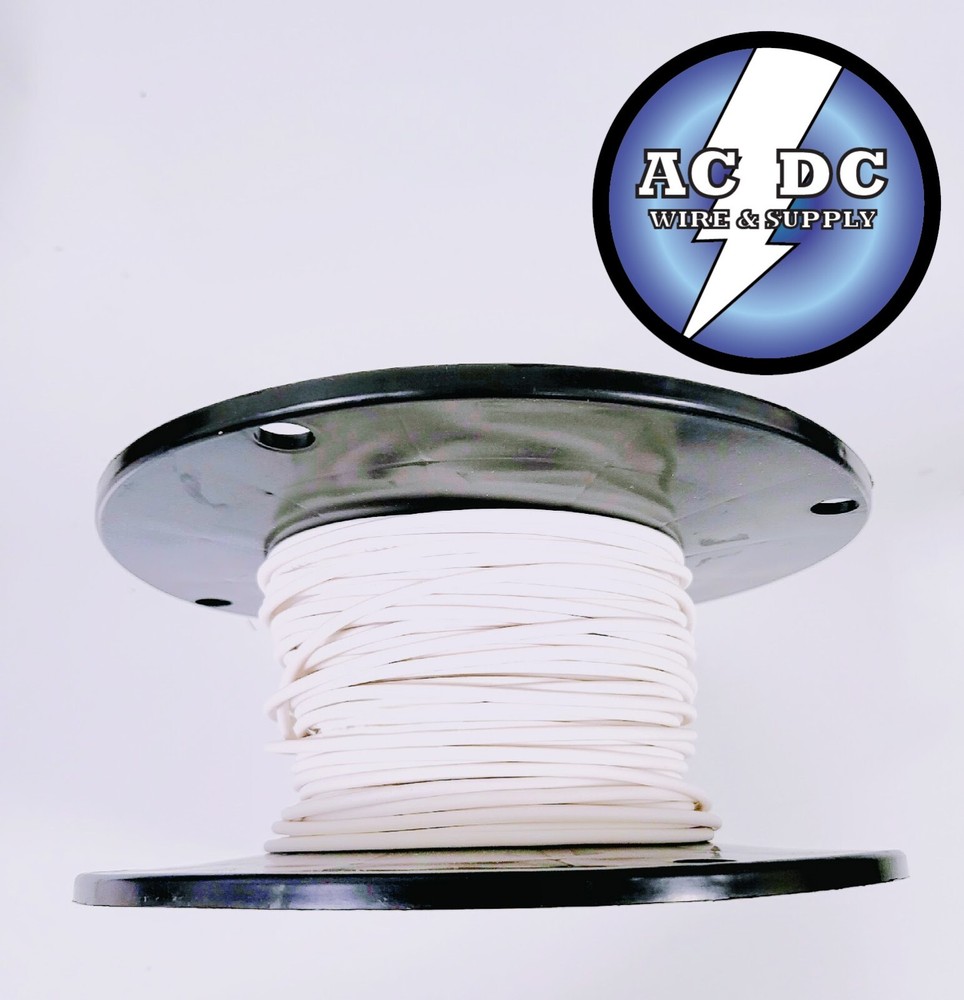 AUTOMOTIVE WIRE 10 AWG HIGH TEMP GXL WIRE WHITE 100 FT ON A SPOOL MADE IN U.S.A
