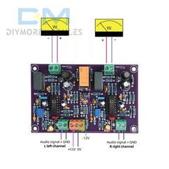 DC12-15V Positive&Negative Power Supply Professional VU Meter Head Driver Board