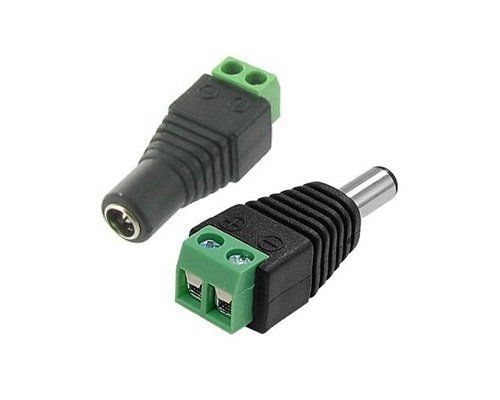 2/5/10/20 Pairs Male + 20 Female Plug 12V DC Power Jack Connector Adapter CCTV