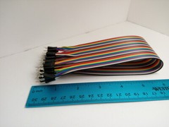 40 Pack 30cm 12” Row 2.54mm Male / Male Dupont Cable 40 Jumper Wire for Arduino