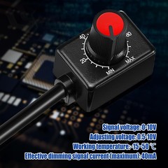 2pc DC 0/1-10V LED Dimmer Mini Controller Rotary Switch PWM Dimming for Driver