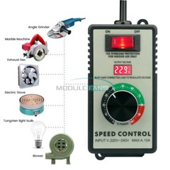 4000W 15A MAX Voltage Regulator Stepless AC Motor Speed Controller 110V/220V