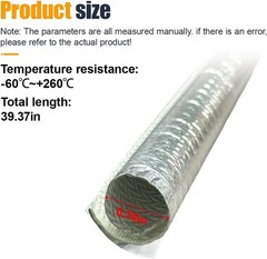 1/4″(6mm) ID Self-wrap Heat Shield Sleeve Thermal for Hoses Cables, Auto 78″