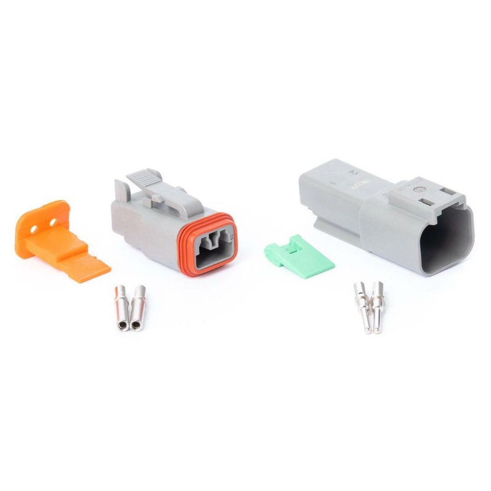 Deutsch DT 2-Pin Connector Kit | Water Resist | Solid Contacts | 14–16 AWG | USA