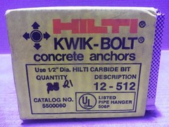 Hilti 12-512 Box of 21 5500 060 Kwik-Bolt Concrete Anchor AK