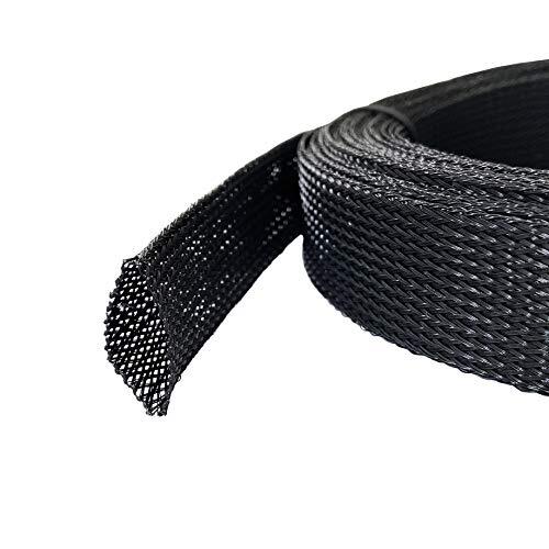 Wire Loom Tubing Cable Management Cord Cover Sleeve Protector Pets Hide Wrap 25′