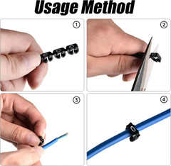 Wire Number Tube Cable Marker, 0.2 X 0.2In Colorful Clip on Wire Marker