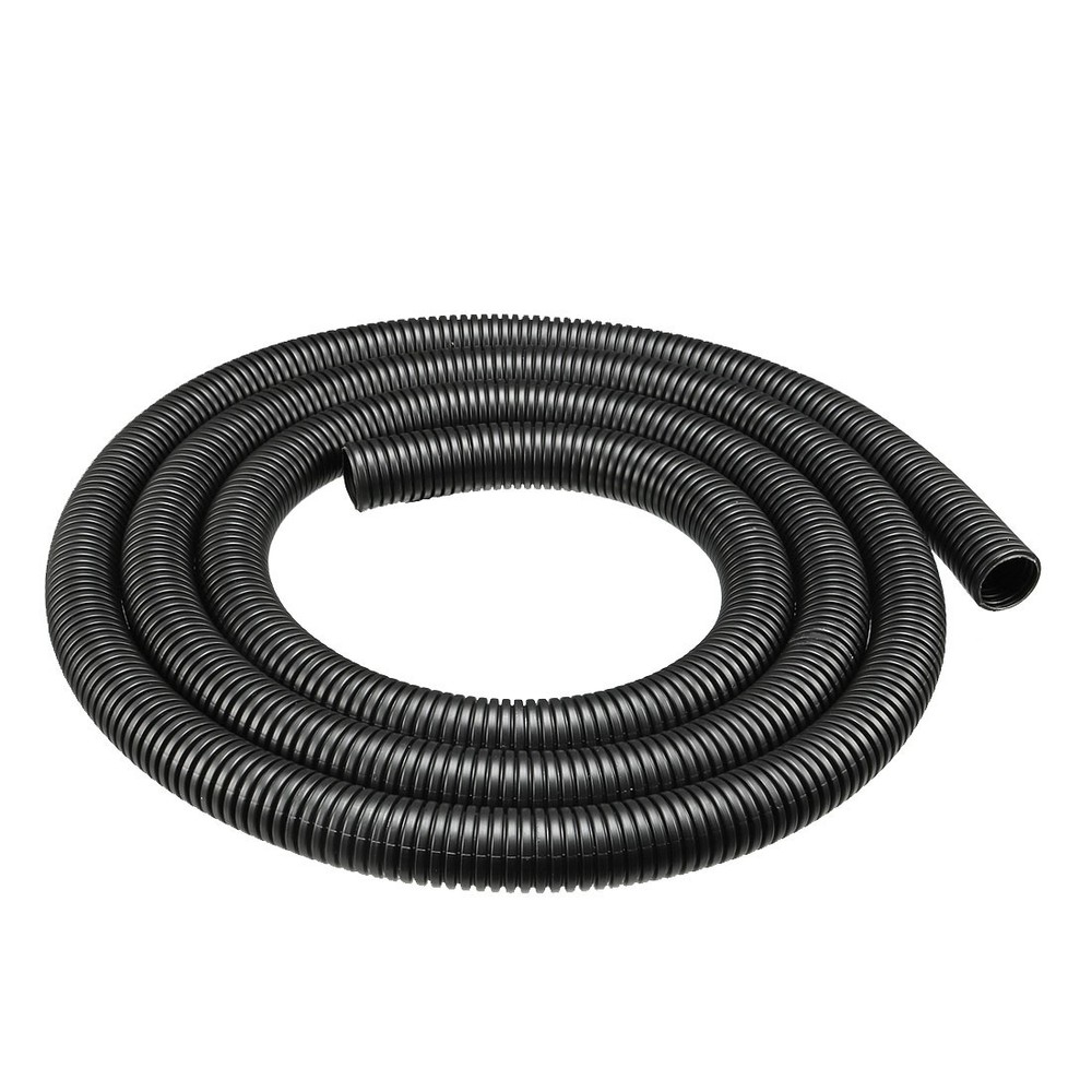 1.6 M 16×20 mm PP Flexible Corrugated Conduit Tube for Garden,Office Black