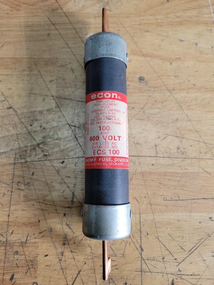 ECON ECS100 CLASS RK5 FUSE 100 AMP 600 VAC