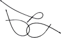 Gardner Bender 45-8BEADBK Beaded Cable Tie, 8 Inch