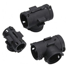 Corrugated Pipe Snap Tee Connector Fitting Nylon For Corrugated Cable Tubing New