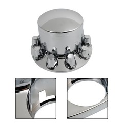 Chrome Rear Wheel Axle Hub Cover Kit Semi ABS 33mm Nut Covers Plastic Set of 4