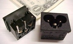 10 Mickey Mouse Power Inlet PCB Board Connectors, 2.5A 250V 0724 AREC04407 iT501