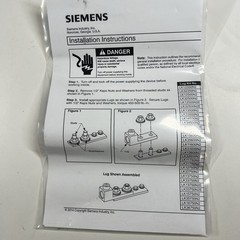Siemens Power Mod Lug Kit for 1 Phase Main Modules Wire Range: 1/0-500 kcmil NEW