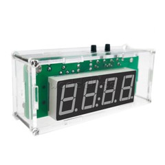 Electronic Clock Kit Set 51 Microcomputer LED Temperature / Time Display DS1302