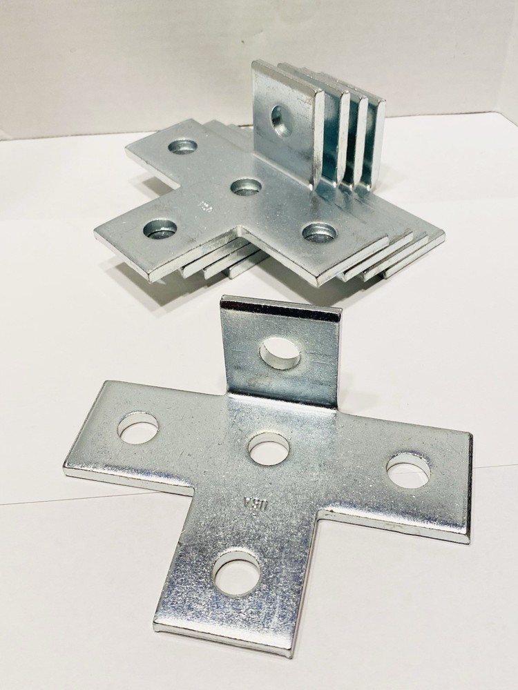 5pcs P1029 EG 5-3/8″x 2″x 3-1/2″, 5-Hole 90D Electro Galvanized Plates 🇺🇸