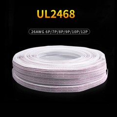 9/7/8/9/10/12 Way Flat Ribbon Cable Hook-up Wire Red-White Blue-White 24 26AWG