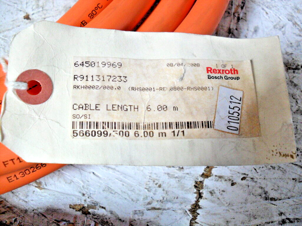 RexRoth RKH0002 R911317233 Hybrid Cable Length 6.00 Meters NEW