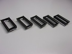 5 Pack Lot DIP28 Wide DIP IC Sockets 28 Pins 2 Rows 14 Pins Each Sides Circuit