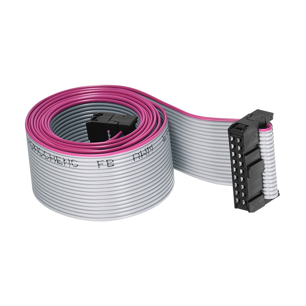 30Pin 30cm Long 2.54mm IDC Wire Flat Ribbon Cable FC – FC Connector w/Grey Color