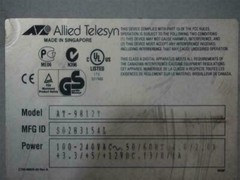 Allied Telesyn AT-9812T AT9812T Multi-Layer Gigabit Switch