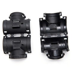 Corrugated Pipe Snap Tee Connector Fitting Nylon For Corrugated Cable Tubing