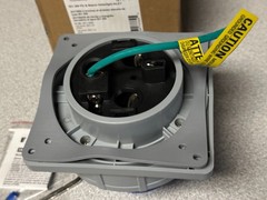 NEW Eaton Arrow Hart AH3100B6W Pin & Sleeve Inlet 100A 250VAC 2 Pole 3 Wire