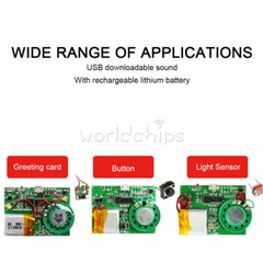 Greeting Card module DIY Musical Board Recordable Voice Music Sound Module