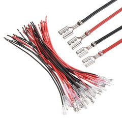 40Pcs Female Spade Crimp Terminal 2.8mm and 4.8mm 20cm Wires