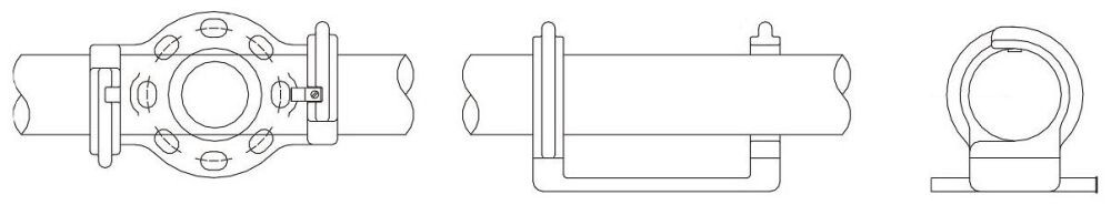 SEFCOR ASWH-64-3-SE, 7-1/4″ L, Aluminum, Pipe to Insulator Bus Support, 1 pc
