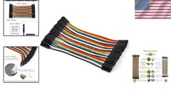 40Pcs 10Cm Female to Female Header Jumper Wire Dupont Cable Line Connector 40 Pi