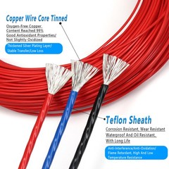 PTFE Cable Silver Plated Copper Stranded Wire Electrical Wire Audio 7/9/11~30AWG
