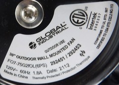 Replacement 3/10 HP Motor for Global Industrial 30″ Fans 292449 & 292451